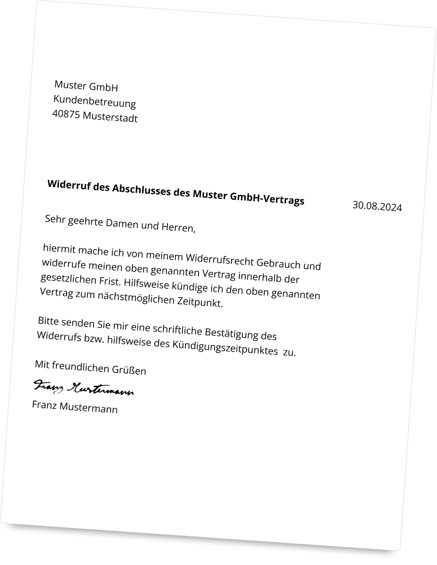Widerrufsrecht